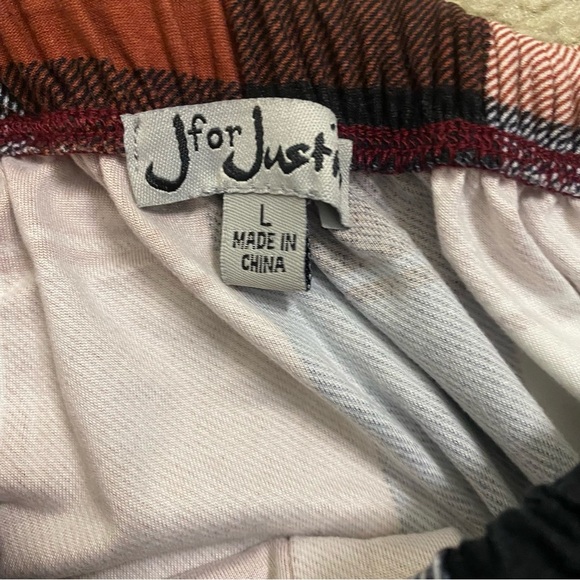 J for Justify Dress Off-Shoulder Plaid Mini Dress Women Belted Size Large - Picture 5 of 11